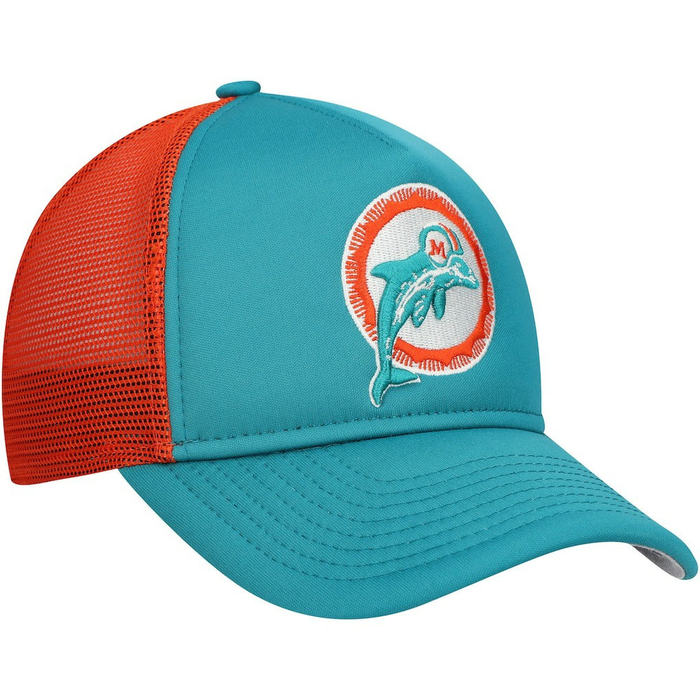 Youth A-Frame 9FORTY Trucker Adjustable Hat - Miami Dolphins Hats