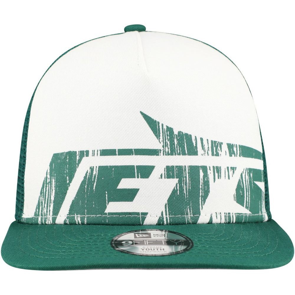 Youth Distressed 9FIFTY A-Frame Snapback Hat - New York Jets Hats