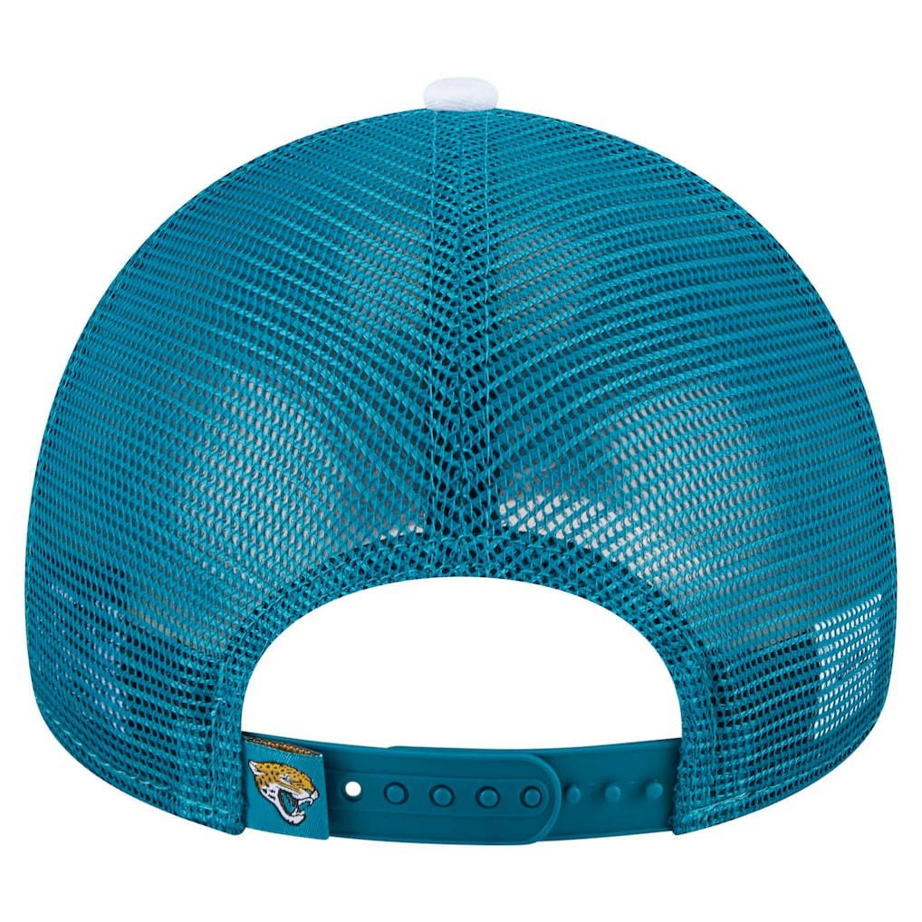 Youth Sport Night Color Block 9FORTY A-Frame Trucker Adjustable Hat - Jacksonville Jaguars Hats