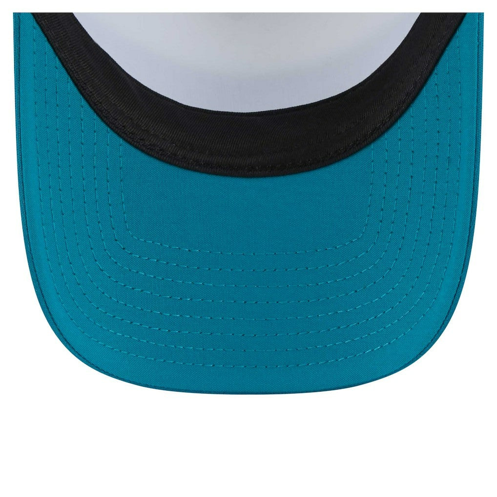 Youth Sport Night Color Block 9FORTY A-Frame Trucker Adjustable Hat - Jacksonville Jaguars Hats