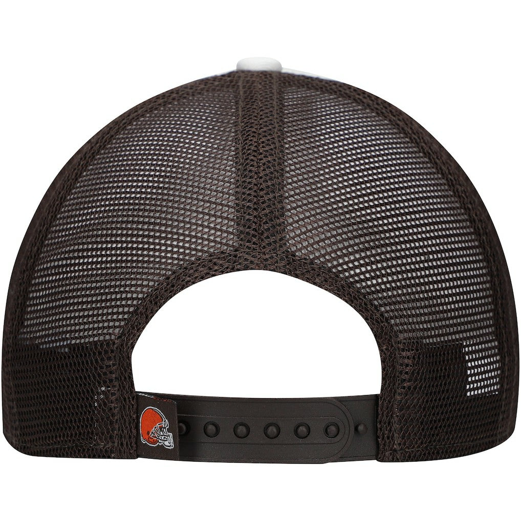 Youth Sport Night Color Block 9FORTY A-Frame Trucker Adjustable Hat - Cleveland Browns Hats