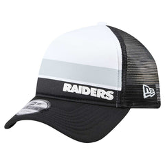 Youth Sport Night Color Block 9FORTY A-Frame Trucker Adjustable Hat - Las Vegas Raiders Hats