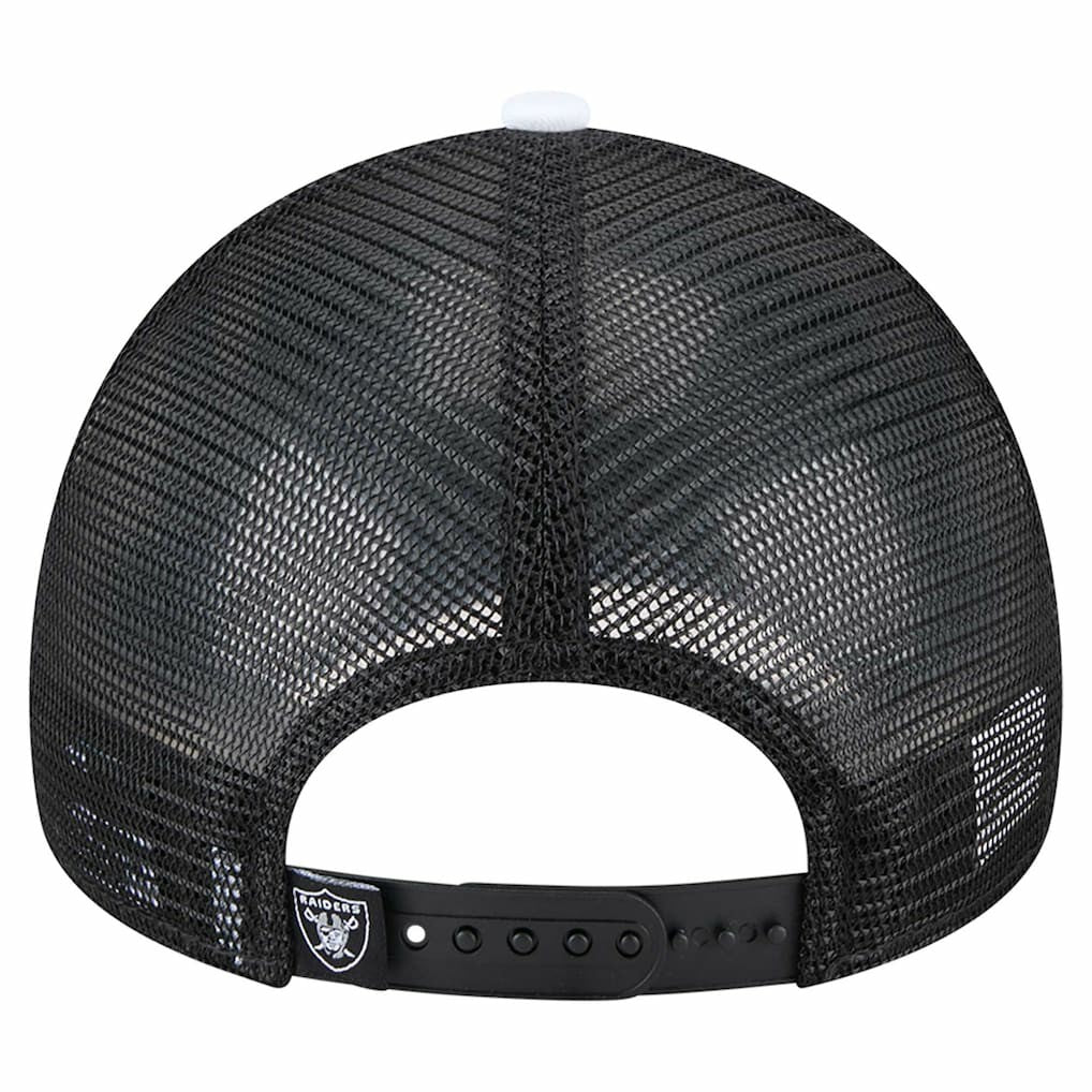 Youth Sport Night Color Block 9FORTY A-Frame Trucker Adjustable Hat - Las Vegas Raiders Hats