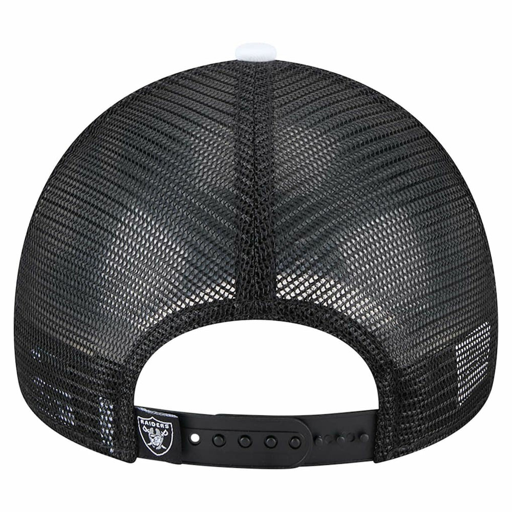 Youth Sport Night Color Block 9FORTY A-Frame Trucker Adjustable Hat - Las Vegas Raiders Hats