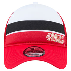 Youth Sport Night Color Block 9FORTY A-Frame Trucker Adjustable Hat - San Francisco 49ers Hats