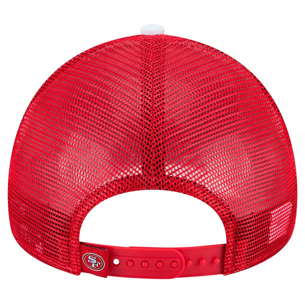Youth Sport Night Color Block 9FORTY A-Frame Trucker Adjustable Hat - San Francisco 49ers Hats