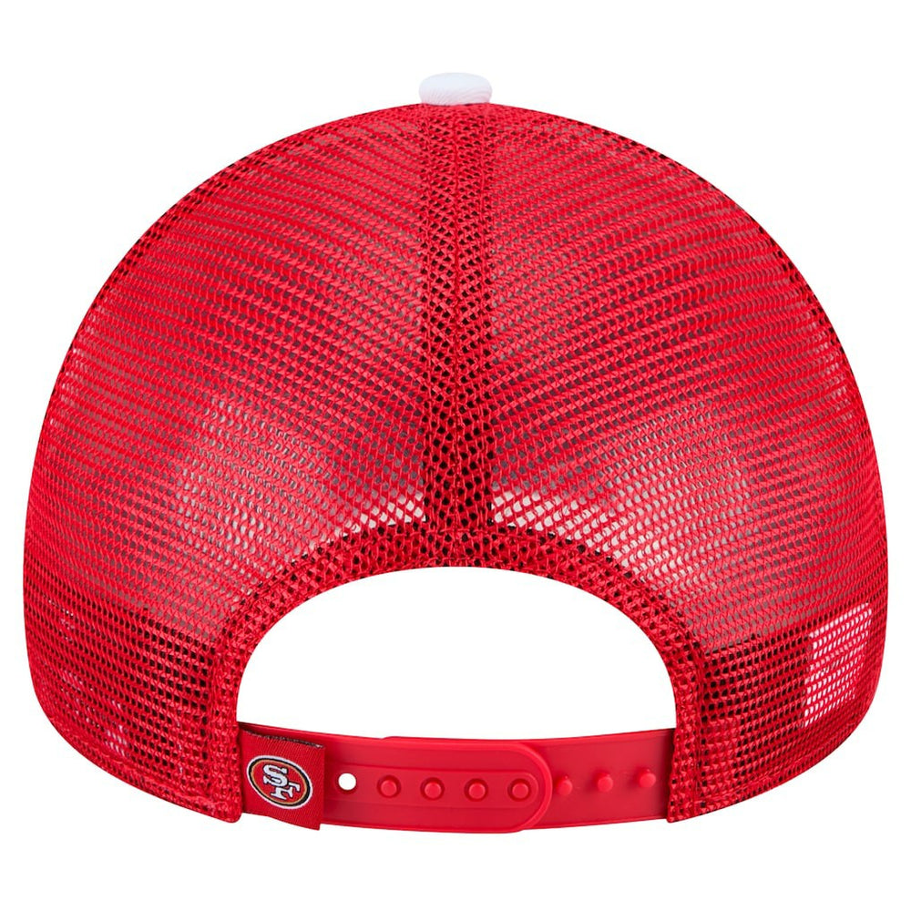 Youth Sport Night Color Block 9FORTY A-Frame Trucker Adjustable Hat - San Francisco 49ers Hats