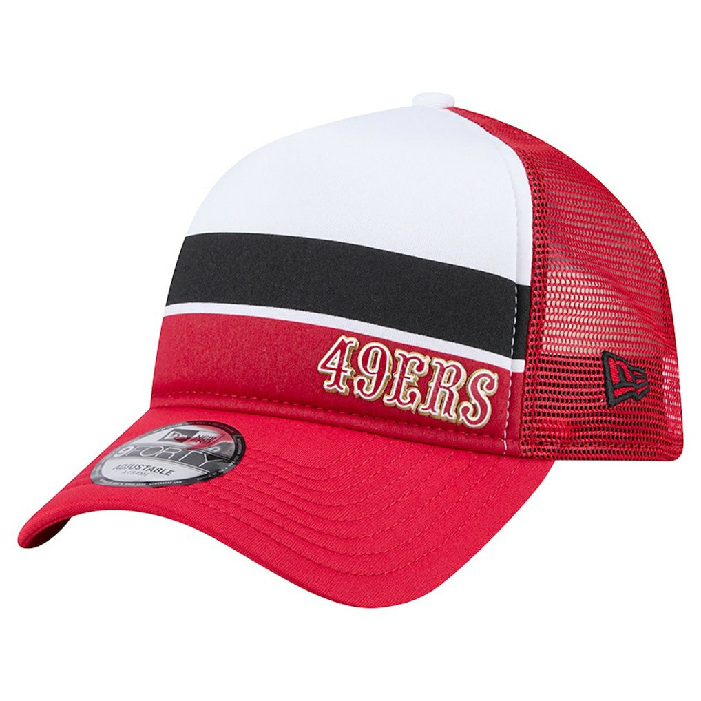 Preschool Sport Night Color Block 9FORTY A-Frame Trucker Adjustable Hat - San Francisco 49ers Hats