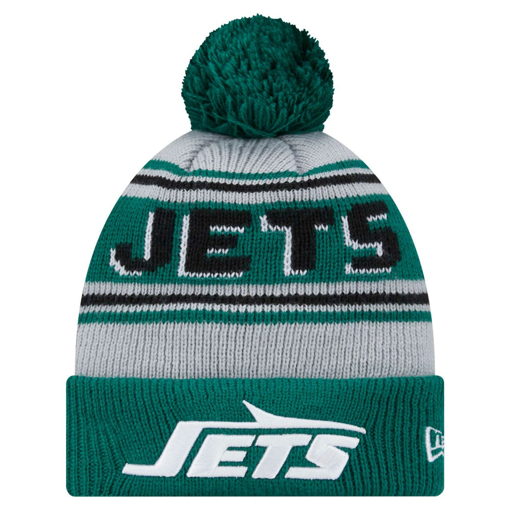 Youth Main Cuffed Knit Hat with Pom - New York Jets Hats