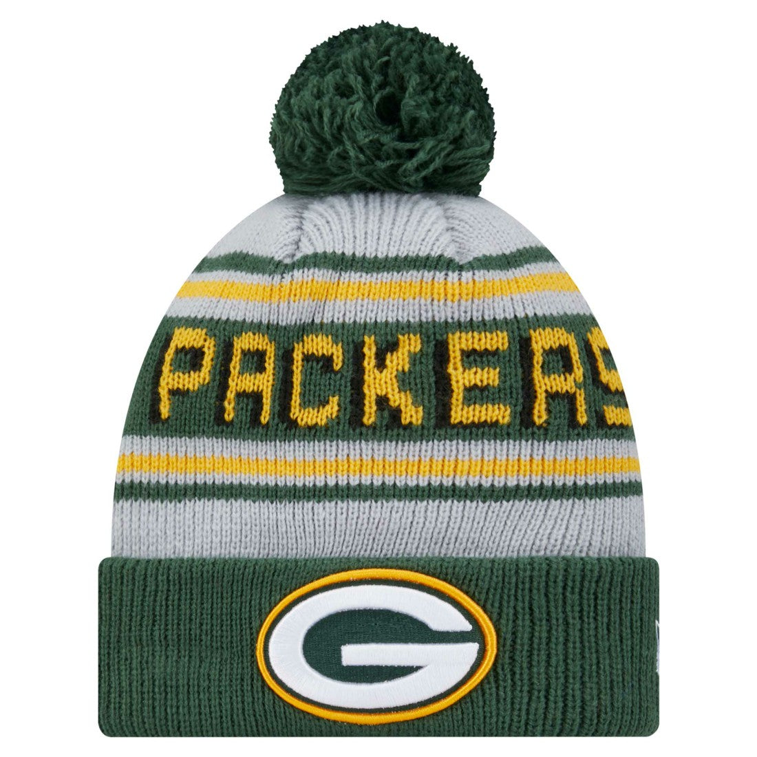 Youth Main Cuffed Knit Hat with Pom - Green Bay Packers Hats