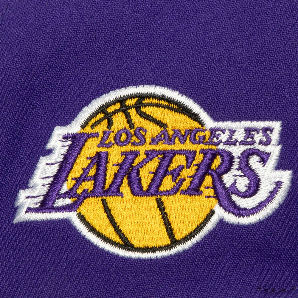 Mitchell & Ness Los Angeles Lakers Retro Sport Color Block Script Snapback Hat