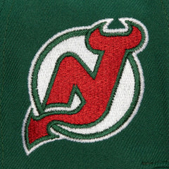 NHL New Jersey Devils Mitchell & Ness Retro Script Colorblock Snapback Hat