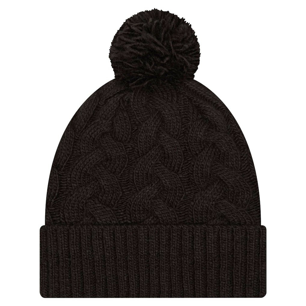 Women's Cable Cuffed Knit Hat with Pom - Cincinnati Bengals Hats
