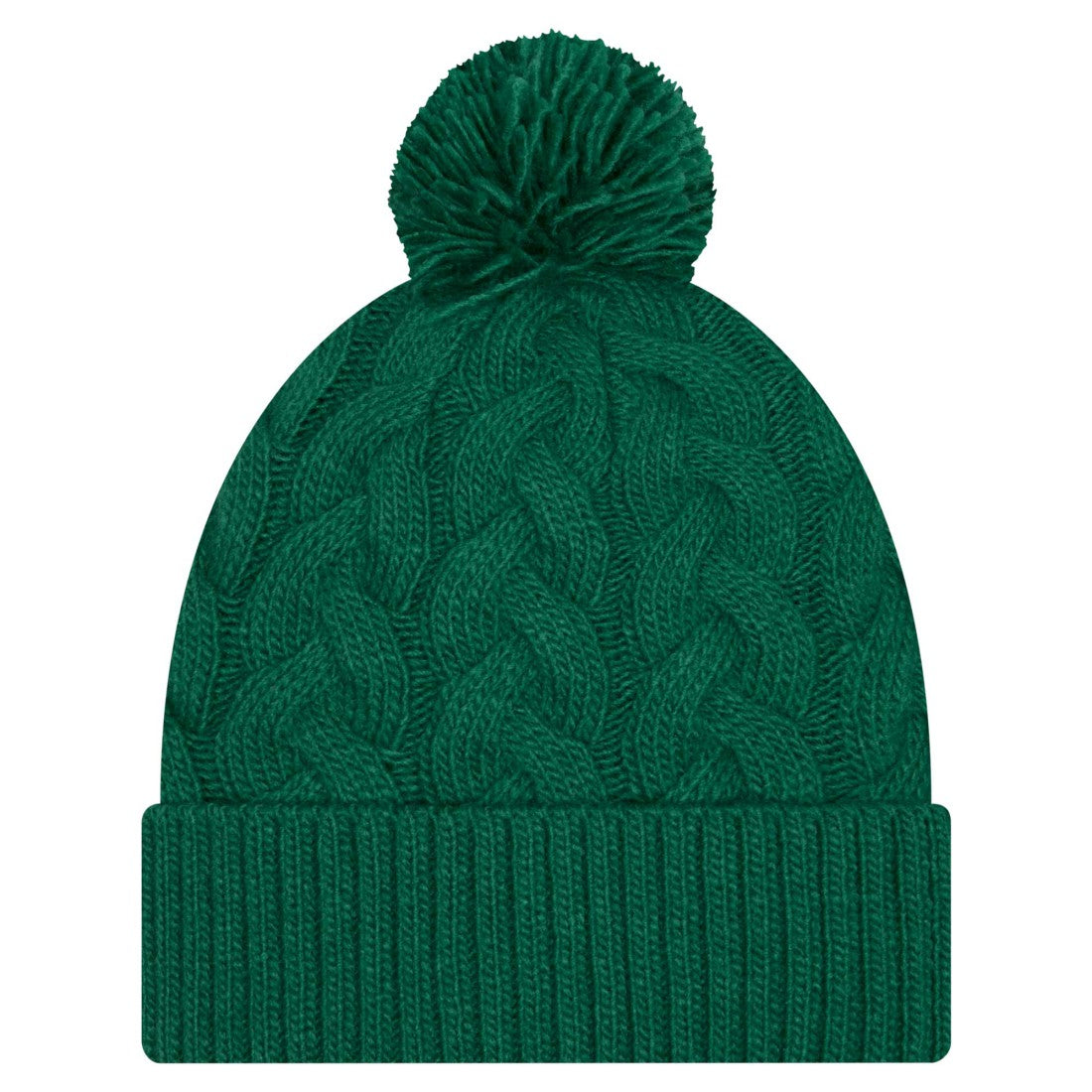 Women's Cable Cuffed Knit Hat with Pom - New York Jets Hats