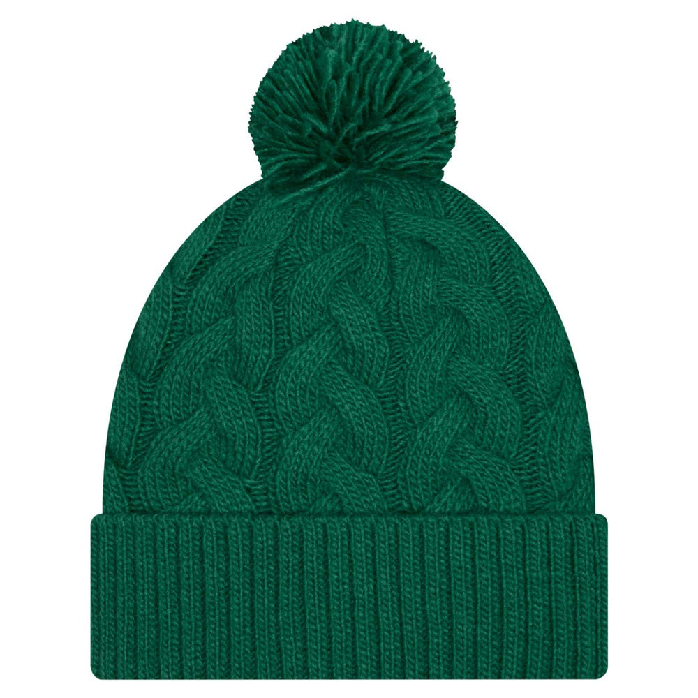 Women's Cable Cuffed Knit Hat with Pom - New York Jets Hats