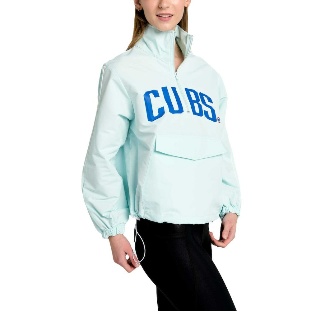 Light Blue Chicago Cubs Lusso Women's Parker Half-Zip Jacket