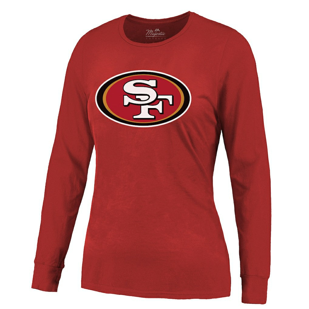 Brock Purdy  Majestic Threads Women's Player Name & Number Long Sleeve T-Shirt - San Francisco 49ers T-shirts