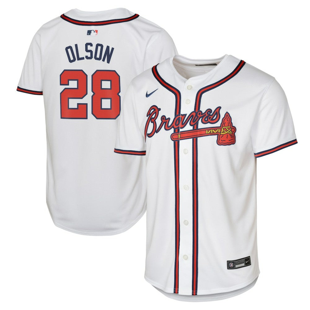 White Matt Olson Atlanta Braves Nike Youth Home Limited Player Jersey