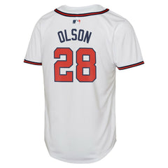 White Matt Olson Atlanta Braves Nike Youth Home Limited Player Jersey