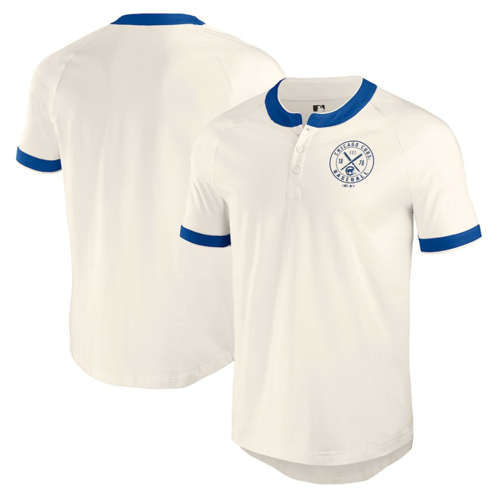 White Chicago Cubs Darius Rucker Collection by Fanatics Henley Raglan T-Shirt
