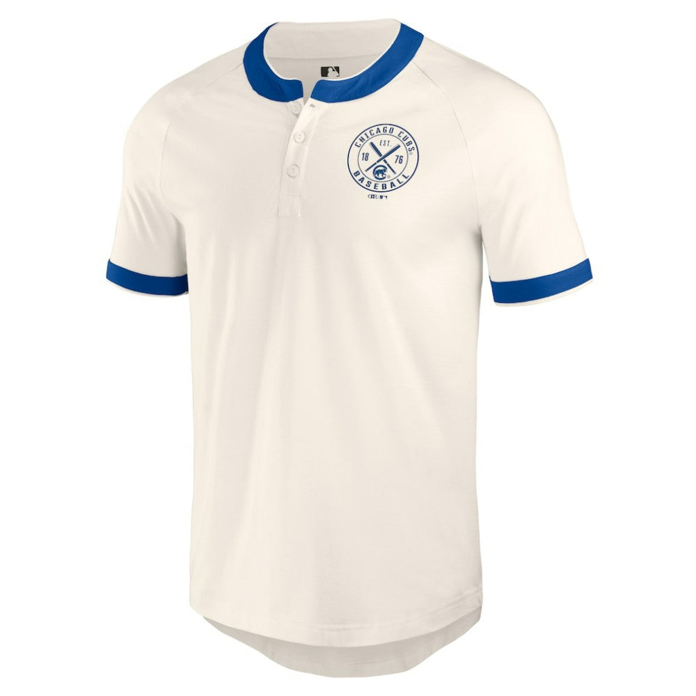 White Chicago Cubs Darius Rucker Collection by Fanatics Henley Raglan T-Shirt