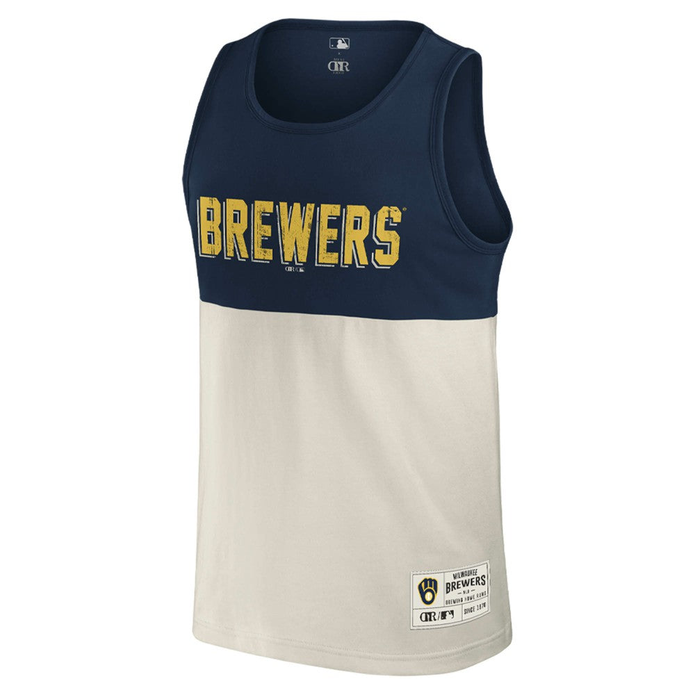 Navy Milwaukee Brewers Darius Rucker Collection by Fanatics Colorblock Tank Top
