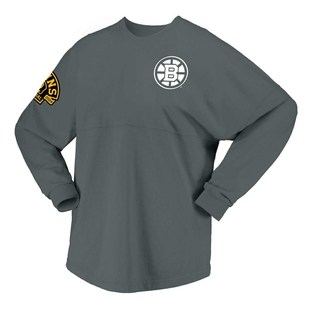 NHL Boston Bruins Fanatics Women's 100th Anniversary Spirit Jersey T-Shirt