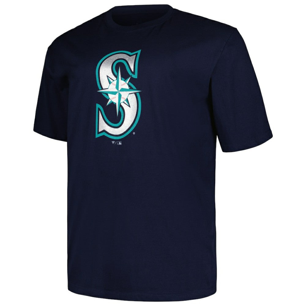 Navy Seattle Mariners Profile Big & Tall #1 Dad T-Shirt