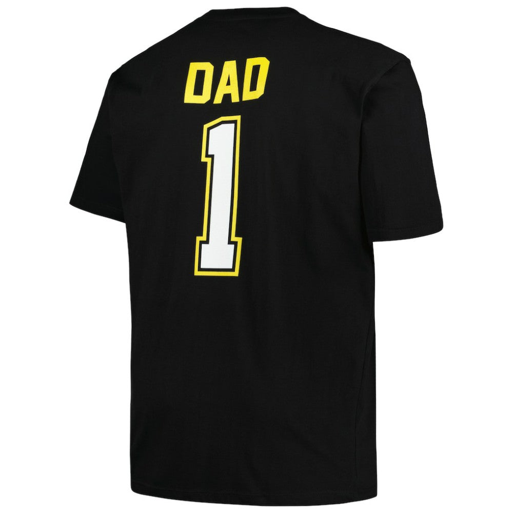 Black Pittsburgh Pirates Profile Big & Tall #1 Dad T-Shirt