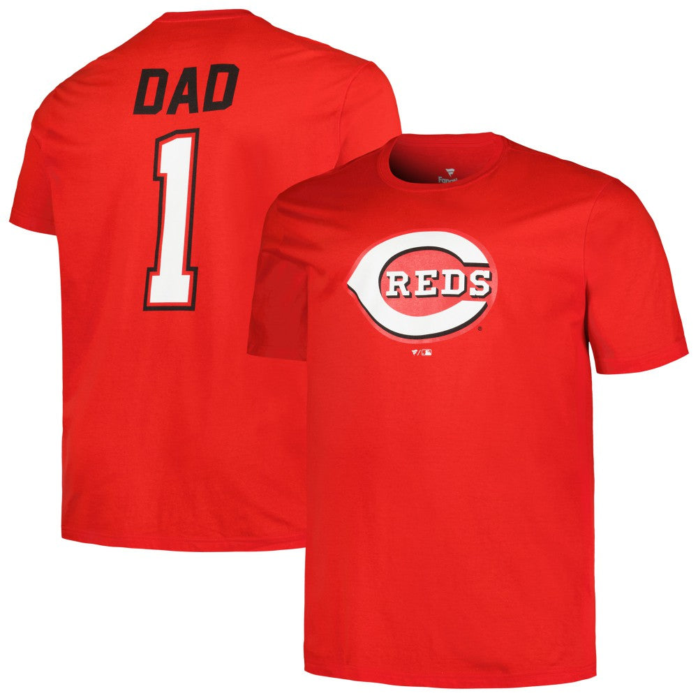 Red Cincinnati Reds Profile Big & Tall #1 Dad T-Shirt