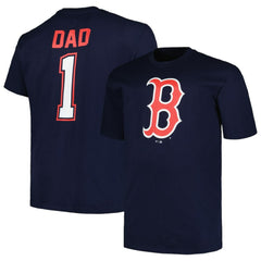 Navy Boston Red Sox Profile Big & Tall #1 Dad T-Shirt