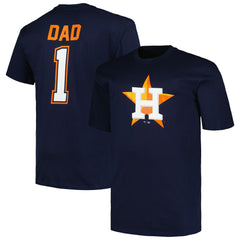 Navy Houston Astros Profile Big & Tall #1 Dad T-Shirt