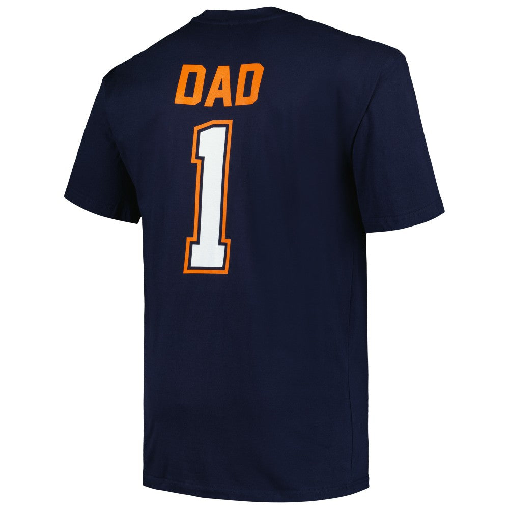 Navy Houston Astros Profile Big & Tall #1 Dad T-Shirt