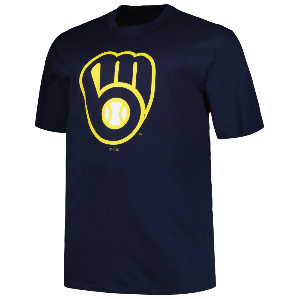 Navy Milwaukee Brewers Profile Big & Tall #1 Dad T-Shirt