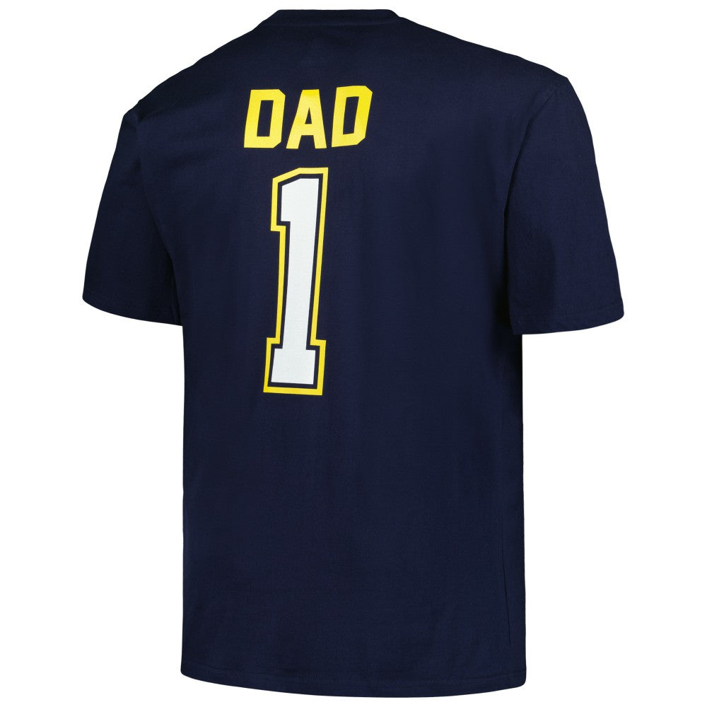 Navy Milwaukee Brewers Profile Big & Tall #1 Dad T-Shirt