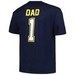 Navy Milwaukee Brewers Profile Big & Tall #1 Dad T-Shirt
