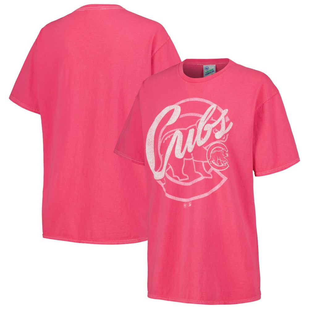 Pink Chicago Cubs '47 Women's Dopamine Tradition T-Shirt