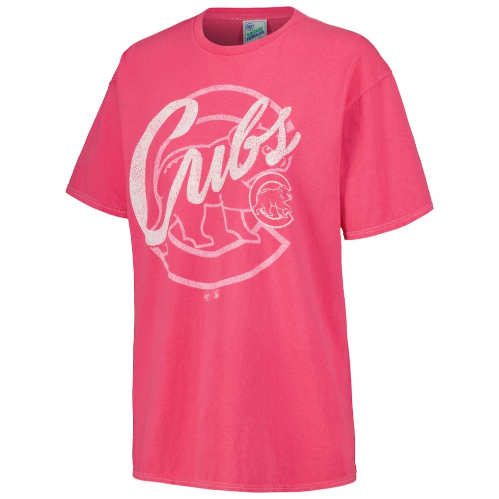 Pink Chicago Cubs '47 Women's Dopamine Tradition T-Shirt