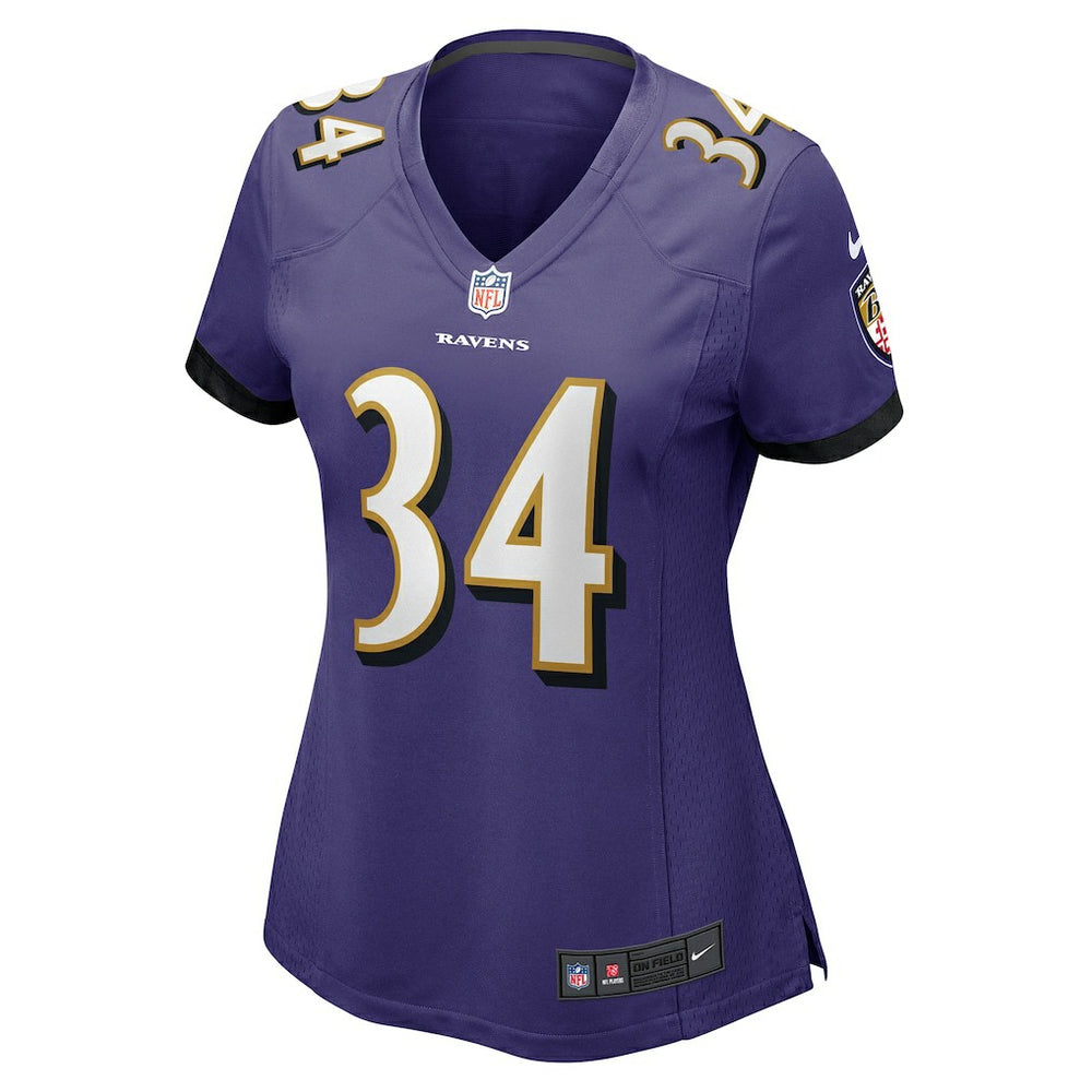 Keaton Mitchell  Women's Game Jersey - Baltimore Ravens Jerseys