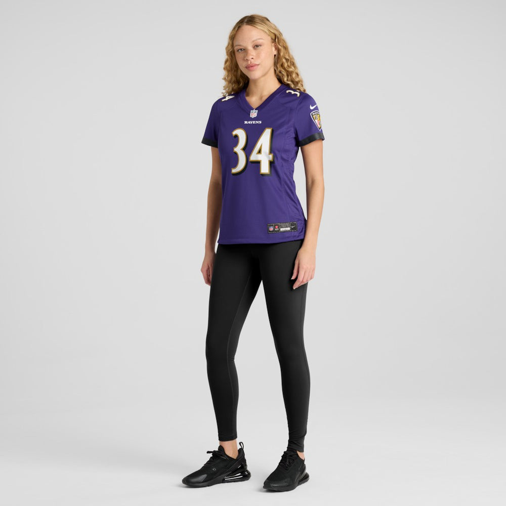 Keaton Mitchell  Women's Game Jersey - Baltimore Ravens Jerseys