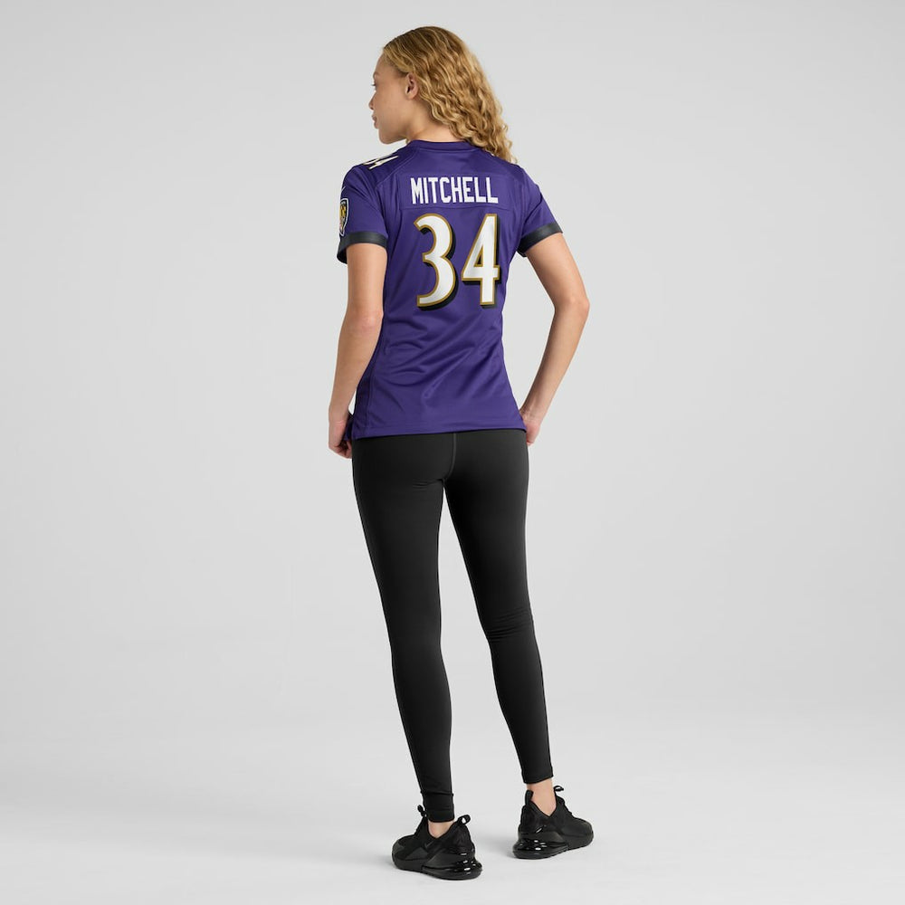 Keaton Mitchell  Women's Game Jersey - Baltimore Ravens Jerseys