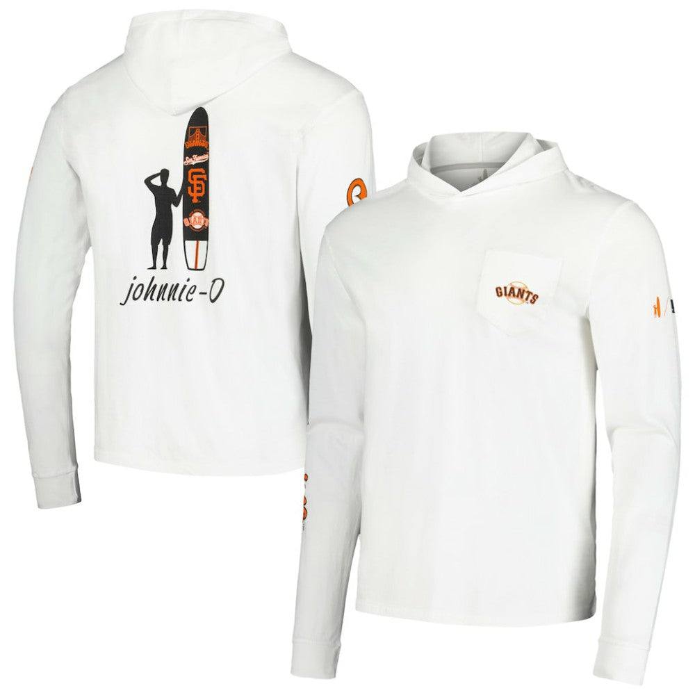 White San Francisco Giants johnnie-O Eddie Long Sleeve Hoodie T-Shirt
