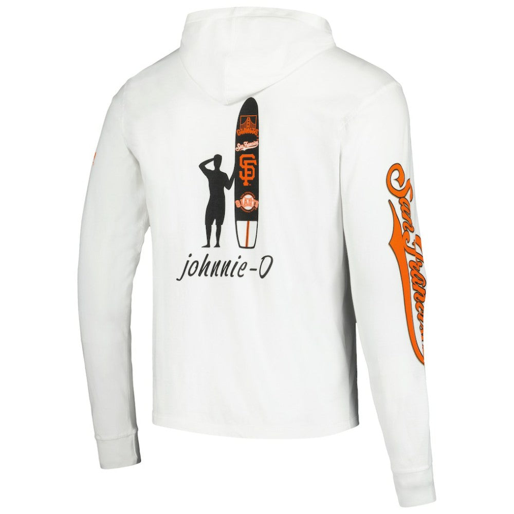 White San Francisco Giants johnnie-O Eddie Long Sleeve Hoodie T-Shirt