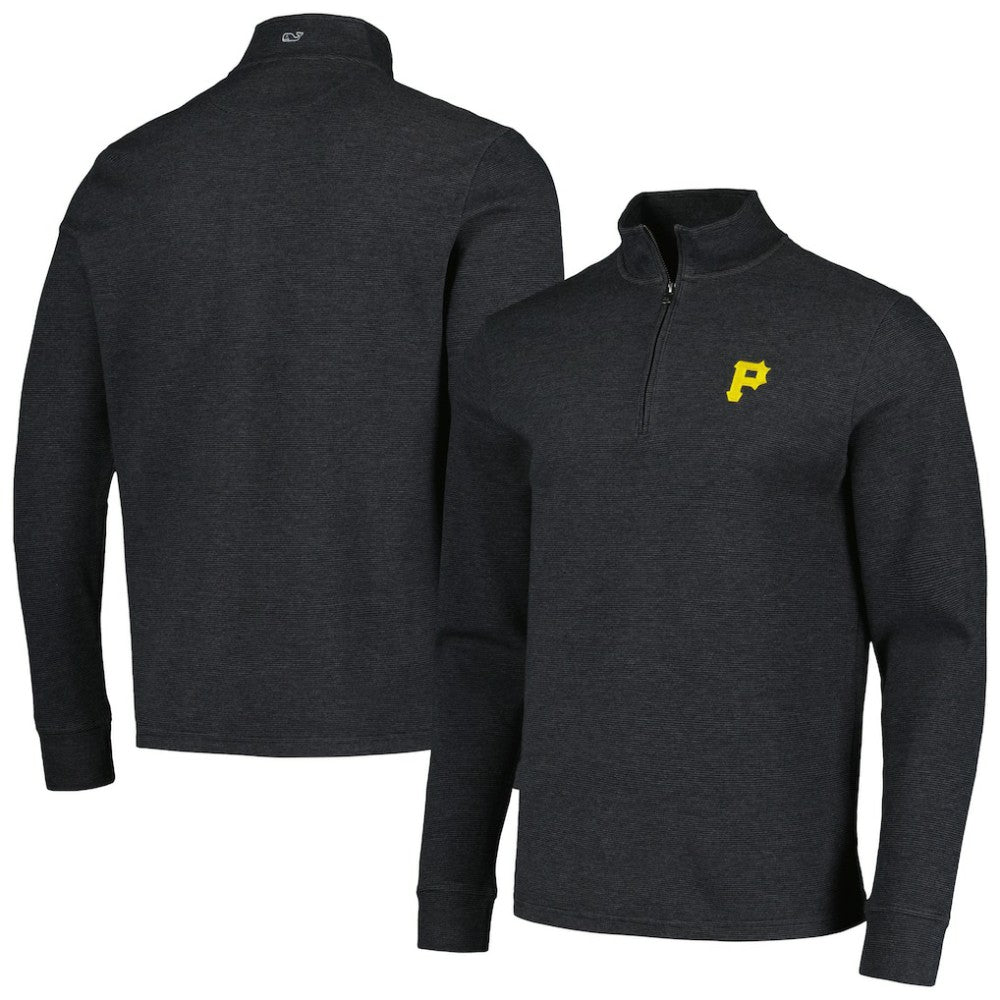 Black Pittsburgh Pirates Vineyard Vines Saltwater Quarter-Zip Jacket