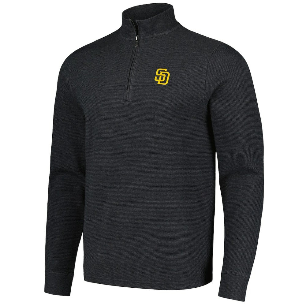 Black San Diego Padres Vineyard Vines Saltwater Quarter-Zip Jacket