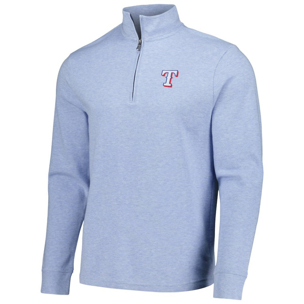 Light Blue Texas Rangers Vineyard Vines Saltwater Quarter-Zip Jacket