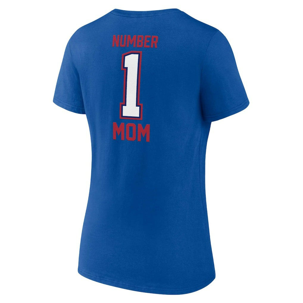 Women's Plus Size Mother's Day #1 Mom V-Neck T-Shirt - Buffalo Bills T-shirts