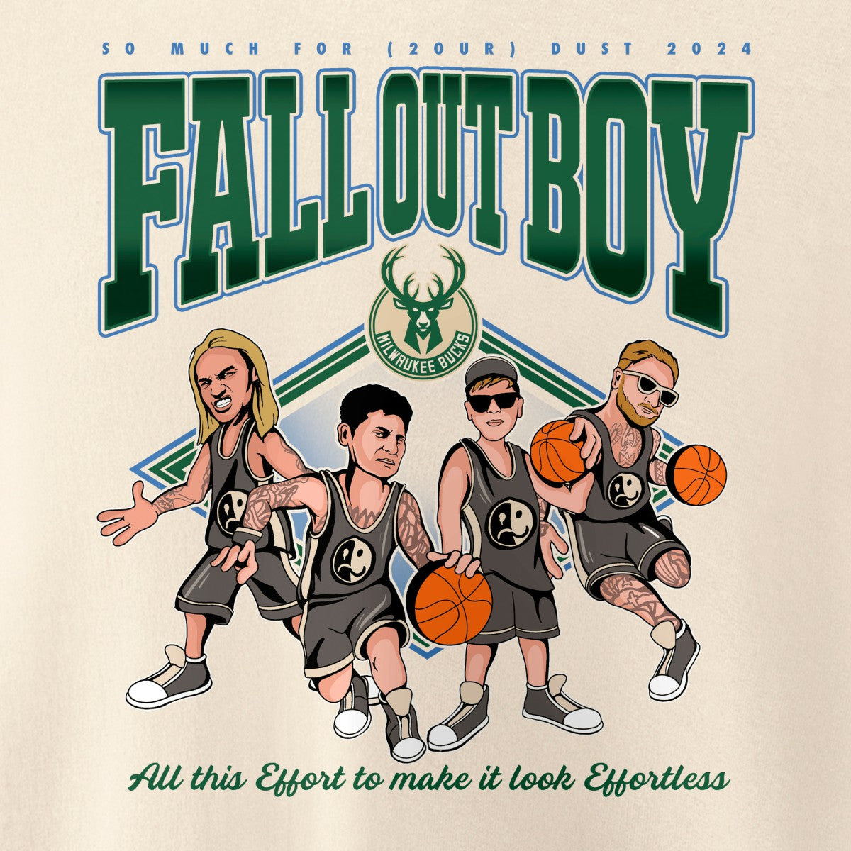 Fall Out Boy x Milwaukee Bucks Unisex So Much For (2our) Dust Pullover Sweatshirt