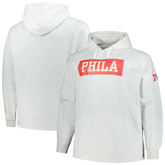 Fanatics Philadelphia 76ers Big & Tall Raglan Tri-Blend Pullover Hoodie