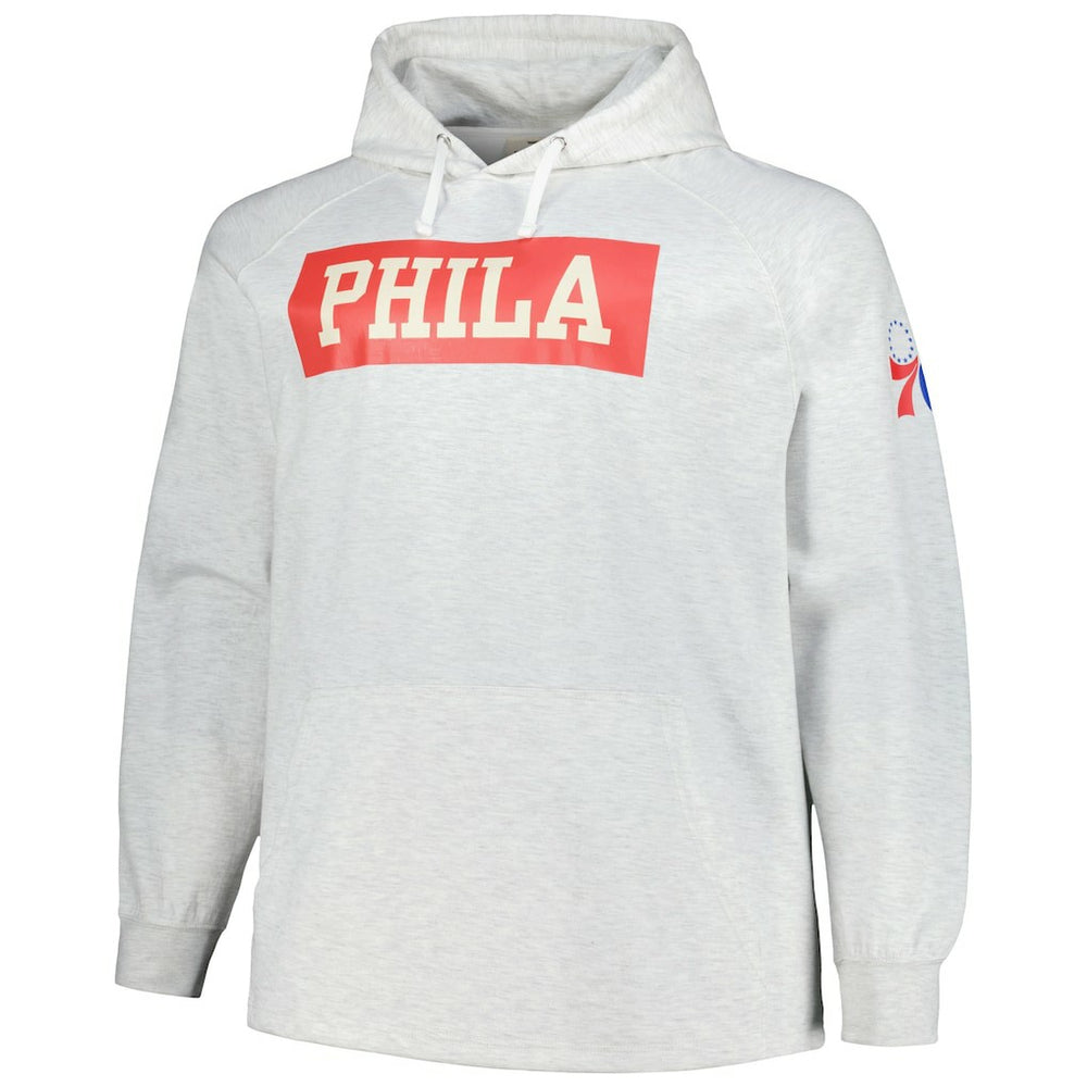 Fanatics Philadelphia 76ers Big & Tall Raglan Tri-Blend Pullover Hoodie